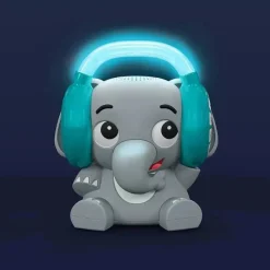 Baby Einstein Kids II - Earl The Elephant Máquina de som de chupeta Bluetooth, luz noturna de música de fluxo New