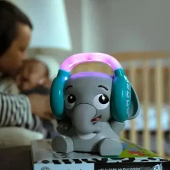Baby Einstein Kids II - Earl The Elephant Máquina de som de chupeta Bluetooth, luz noturna de música de fluxo New