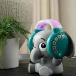 Baby Einstein Kids II - Earl The Elephant Máquina de som de chupeta Bluetooth, luz noturna de música de fluxo New