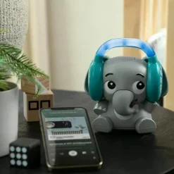 Baby Einstein Kids II - Earl The Elephant Máquina de som de chupeta Bluetooth, luz noturna de música de fluxo New