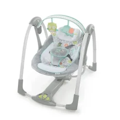 Ingenuity Kids II - Balanço portátil para bebês de 5 velocidades com música Fashion
