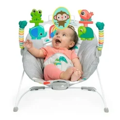 Bright Starts Kids II - Playful Paradise Confortável Cadeirinha para Bebê com Vibração Calmante Discount