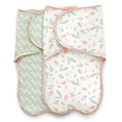 Ingenuity Kids II - 2Pk Farewell Fuss Swaddle, Posy/Floral Discount