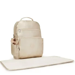 Kipling - So Baby Diaper Bag, Mettalic Gold Clearance