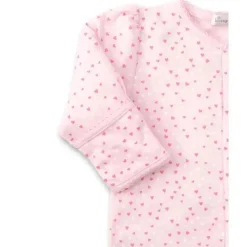 Kissy Kissy - Corações Footie para Bebê Menina, Branco/Rosa Discount