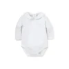Kissy Kissy - Macacão manga longa para bebê menina com gola babado, branco Outlet