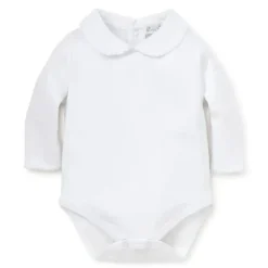 Kissy Kissy - Macacão manga longa para bebê menina com gola Bebe, branco Clearance