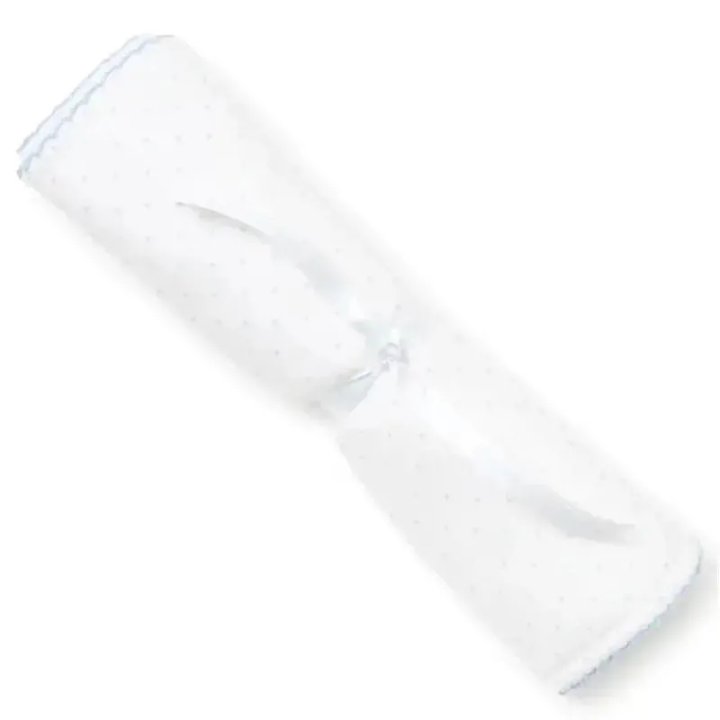 kissy_kissy__pano_de_arro_SKUkG2kdvXM_1.webp Kissy Kissy - Pano de arroto com estampa de bolinhas para bebês, branco/azul claro Clearance