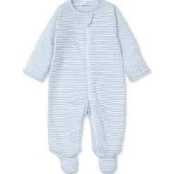 Kissy Kissy - sapatilha listrada azul bebê com zíper, azul claro Hot