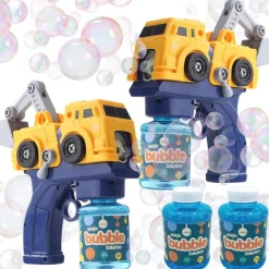 MacroBaby Klevly - Construction Bubble Gun (Includes 2 Guns And 4 Bubble Solutions) Discount