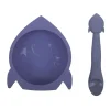 Kushies Baby Kushie - Silibowl Tigela e Colher de Silicone Azul Fashion