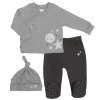 Kushies Baby Kushies - Conjunto Leve-me para Casa, Calça e Chapéu Cinza Online