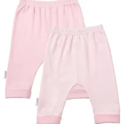 Kushies Baby Kushies 2 Pack Cuffed Pant - Rosa sólido / listra Online