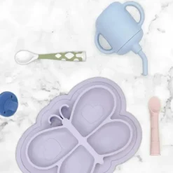 Kushies Baby Kushies - Sili Sippy Cup + Palha Violeta lilás New