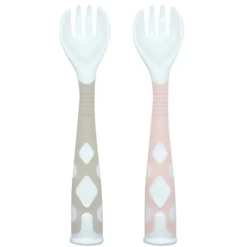 kushies__silibend_fork__p_SKUAPTGnmD2_0.webp Kushies Baby Kushies - Silibend Fork 2 Pack Areia e Rosa Best