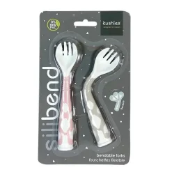 Kushies Baby Kushies - Silibend Fork 2 Pack Areia e Rosa Best