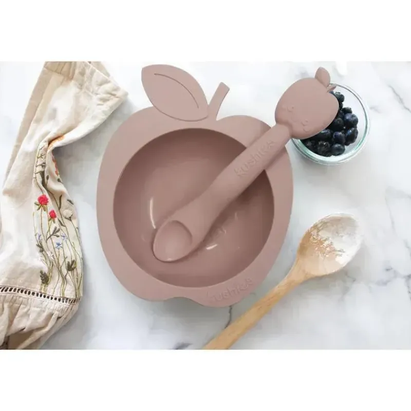 kushies__tigela_e_colher__SKUNmpUFxQQ_1.webp Kushies Baby Kushies - Tigela e Colher de Silicone Silibowl, Rosa New
