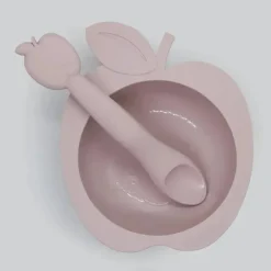 Kushies Baby Kushies - Tigela e Colher de Silicone Silibowl, Rosa New