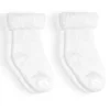 Kushies Baby - 2Pk Meias Terry, 3/6M, Branco Sólido New