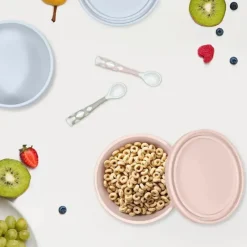 Kushies Baby - SILISIPPY Tigela de silicone versátil em movimento/lanche/comida, Day Dream cinza Sale