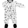 Kushies Baby Kushies Side Zip Sleeper Zoo Estampa branca/preta Sale