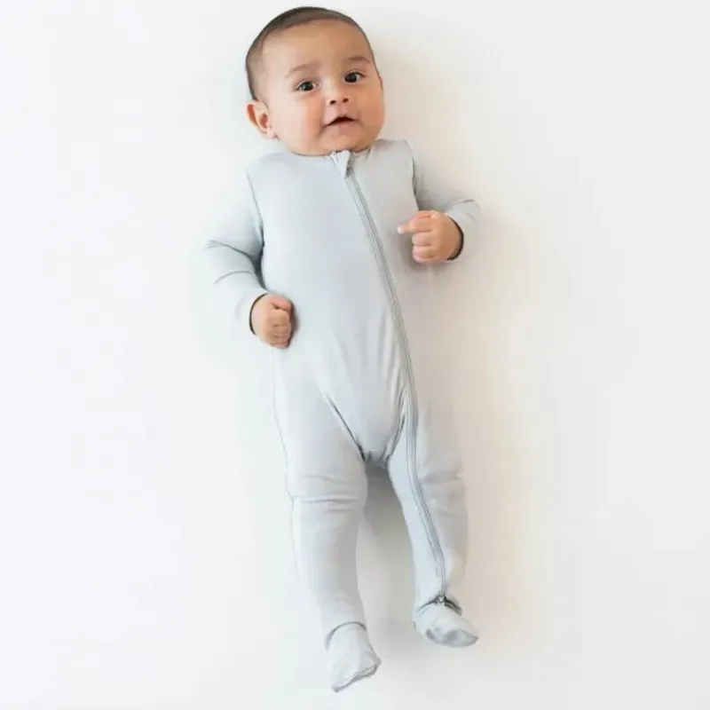 kyte_baby__baby_neutral_z_SKU8ySYps2A_2.webp Kyte Baby - Baby Neutral Zippered Footie In Storm Sale