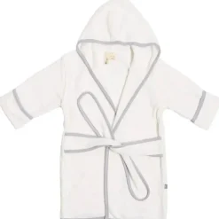 Kyte Baby - Toddler Bath Robe In Cloud With Storm Trim New