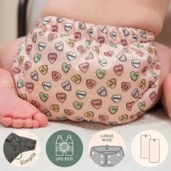 La Petite Ourse - Baby Unisex Wide Elastic Pocket Diaper Sweet Tooth Sale