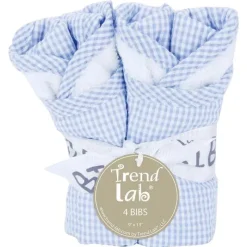 Trend Lab Laboratório de tendências - pacote de 4 buquês babete guingão Seersucker, azul Discount