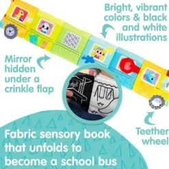 Lamaze - Brinquedo sensorial para bebês com ônibus acordeão On-The-Go Outlet