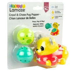 Lamaze - Crawl & Chase Pug Popper™ - Brinquedo sensorial para bebês Clearance