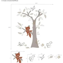 Lambs u0026 Ivy Lambs &amp; Ivy - Adesivos de parede Treetop Fox Sale