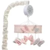 Lambs u0026 Ivy Lambs &amp; Ivy - Bebê floresce borboleta rosa musical berço brinquedo chupeta móvel New
