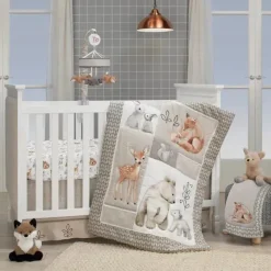 Lambs u0026 Ivy Lambs &amp; Ivy - Capa de trocador de fraldas branco Forest Minky pintado Outlet