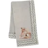 Lambs u0026 Ivy Lambs &amp; Ivy - Cobertor de bebê de lã coral Forest Fox pintado, cinza Clearance