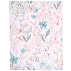 Lambs u0026 Ivy Lambs & Ivy - Cobertor de bebê de lã macia aquarela floral/borboleta Baby Blooms Discount
