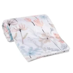 Lambs u0026 Ivy Lambs &amp; Ivy - Cobertor de bebê de lã macia aquarela floral/borboleta Baby Blooms Discount