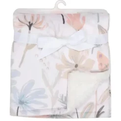 Lambs u0026 Ivy Lambs &amp; Ivy - Cobertor de bebê de lã macia aquarela floral/borboleta Baby Blooms Discount
