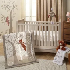 Lambs u0026 Ivy Lambs & Ivy - Conjunto de cama de 3 peças, Treetop Fox Woodland Tree Discount