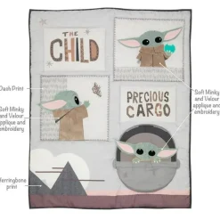 Lambs u0026 Ivy Lambs &amp; Ivy - Conjunto de cama para berço de bebê 3Pk Star Wars The Child Baby Yoda Hot