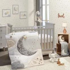 Lambs u0026 Ivy Lambs & Ivy - Conjunto de roupa de cama para berço Goodnight Moon 3Pk Best