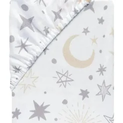 Lambs u0026 Ivy Lambs & Ivy - Lençol de berço com ajuste Goodnight Moon, Lua/Estrelas Hot