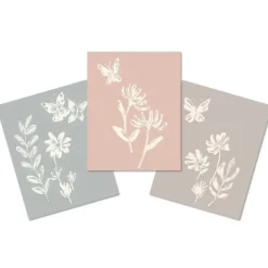 Lambs u0026 Ivy Lambs & Ivy - Lençol de berço de algodão aquarela floral/borboleta Baby Blooms Discount
