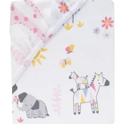 Lambs u0026 Ivy Lambs & Ivy - Lençol de berço para bebê Jazzy Jungle Discount