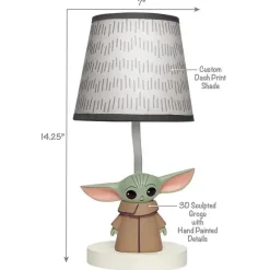 Lambs u0026 Ivy Lambs &amp; Ivy - Lâmpada com abajur e lâmpada, The Child Baby Yoda Discount