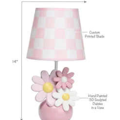 Lambs u0026 Ivy Lambs & Ivy - Luminária com abajur e lâmpada, Daisy Dreams Discount