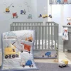 Lambs u0026 Ivy Lambs &amp; Ivy - 3Pk Construction Zone Trucks Berçário Conjunto de cama para berço de bebê Fashion