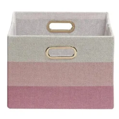Lambs u0026 Ivy Lambs &amp; Ivy - Recipiente de armazenamento dobrável rosa Ombre New