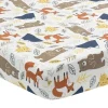 Lambs u0026 Ivy Lambs &amp; Ivy - Sierra Sky Woodland Bear/Fox 100% algodão lençol para bebê Outlet