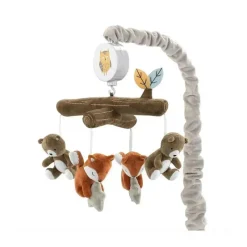 Lambs u0026 Ivy Lambs &amp; Ivy - Sierra Sky Brown Bear/Fox Musical Berço Brinquedo Móvel Chupeta Clearance